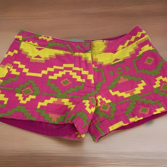 Judith March Shorts Aztec Bohemian Thread Design Colorful Neon Women’s Size L - Picture 1 of 5